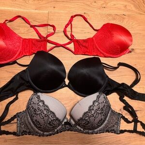Three 32C Push-up Bras - Victoria’s Secret